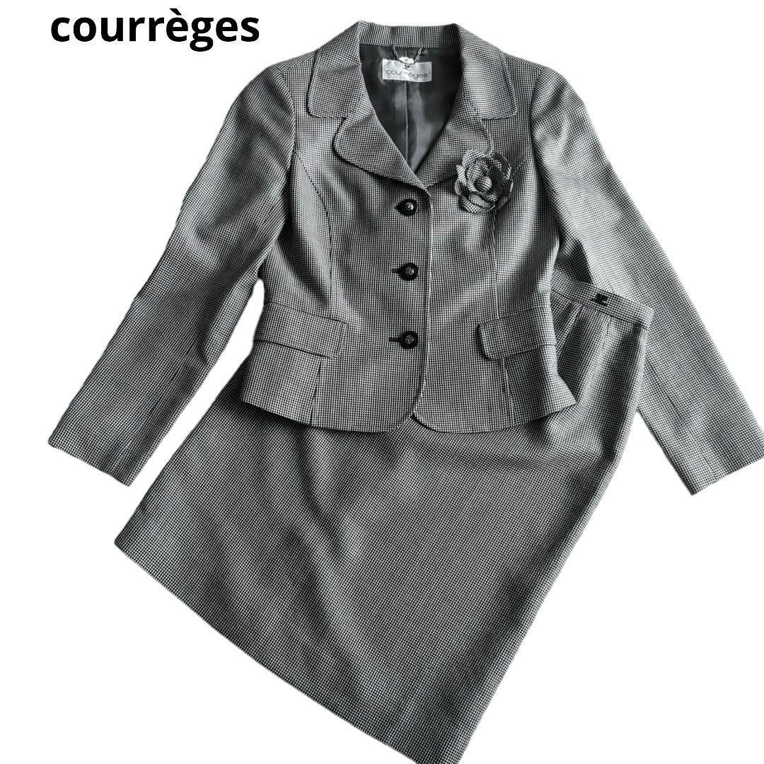 今日の超目玉】 【送料無料】courreges クレージュ セットアップ 柄