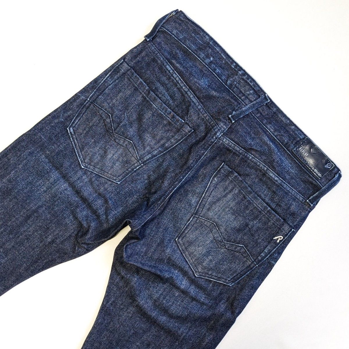 リプレイ REPLAY ボタンフライ ユーズド加工 デニム ジーンズ W28 ジーパン Gパン DENIM メンズ