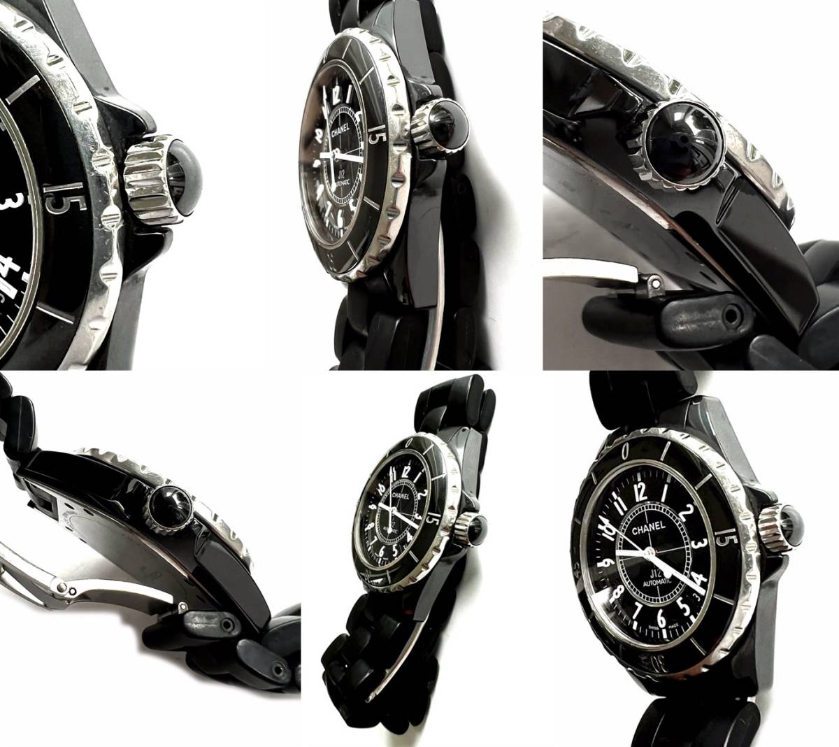  хорошая вещь CHANEL Chanel J12kyali балка 38MM мужской черный керамика автоматический самозаводящиеся часы часы чёрный koma имеется название товар 