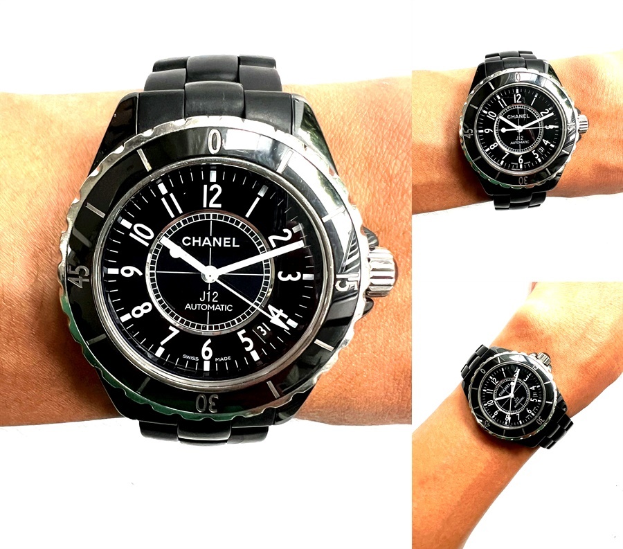  хорошая вещь CHANEL Chanel J12kyali балка 38MM мужской черный керамика автоматический самозаводящиеся часы часы чёрный koma имеется название товар 