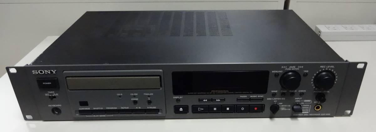 完動品】SONY 業務用 CD-R／CD-RW オーディオレコーダー CDR-W66