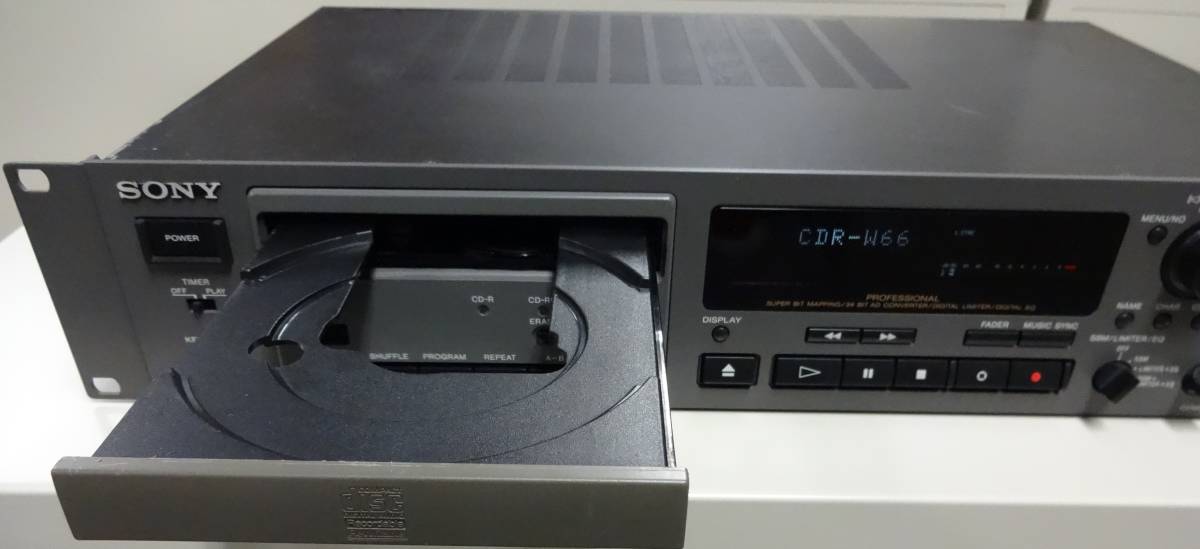 完動品】SONY 業務用 CD-R／CD-RW オーディオレコーダー CDR-W66