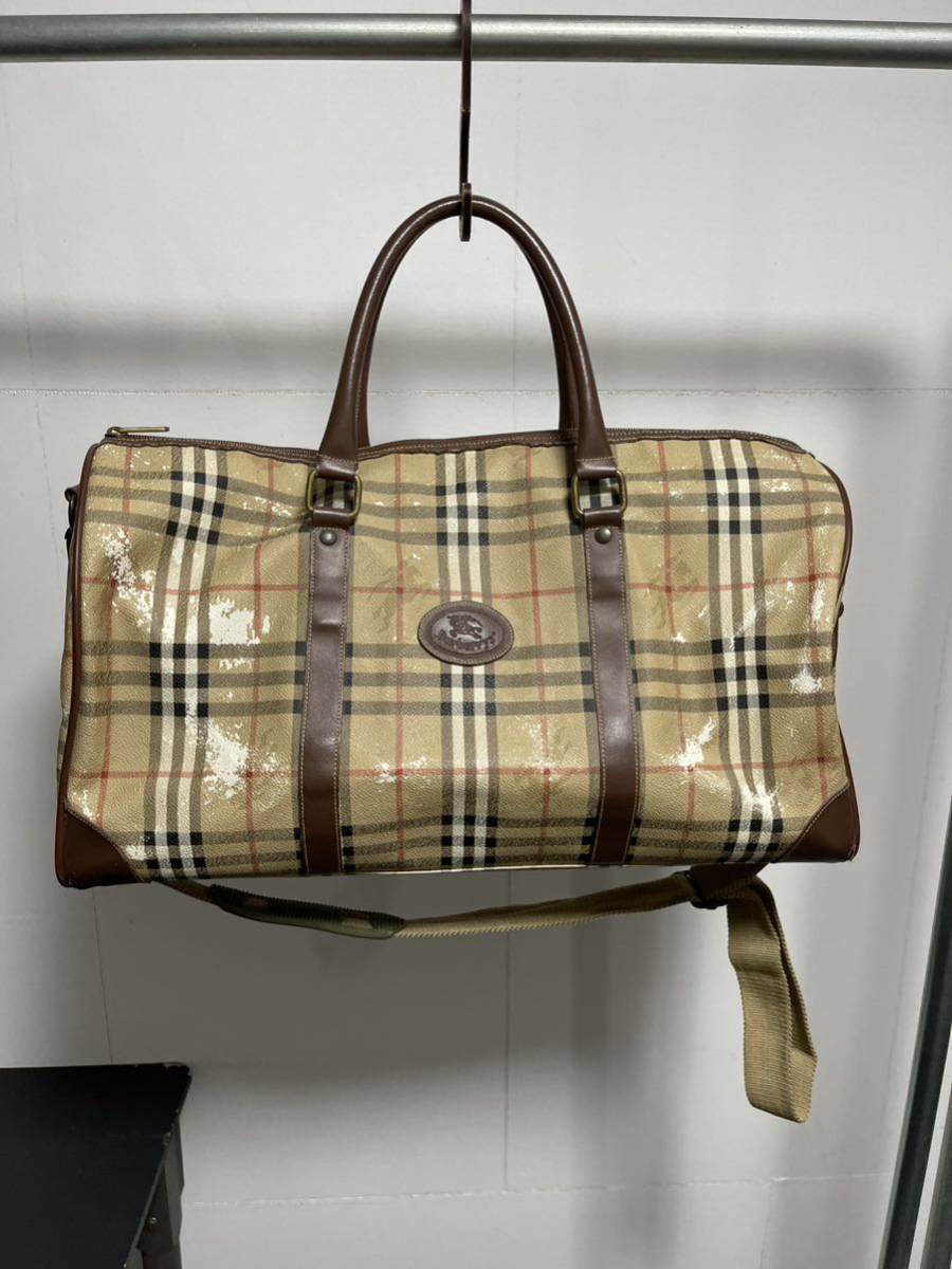 Burberry バーバリー ボストンバッグノバチェック シャドーホース