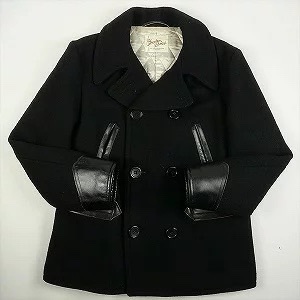 08aw テンダーロインTENDERLOIN T-RAIL COAT ピーコート　pコート　レザー切り替え　レザー切替　黒s_画像1