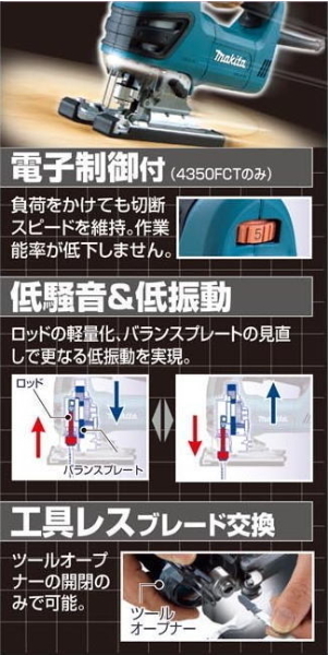 マキタ 電子ジグソー 4350FCT 新品_画像2