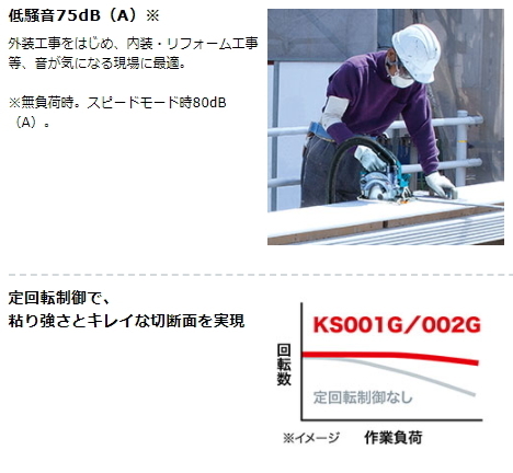 マキタ 125mm 充電式 防じんマルノコ KS001GRDX 40V 2.5Ah 無線連動対応 新品_画像5