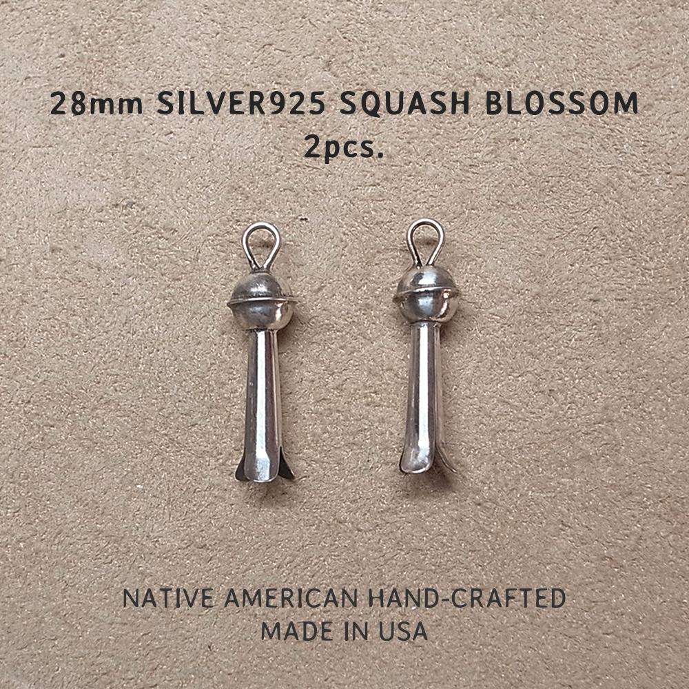 24mm SILVER925 SQUASH BLOSSOM- 2pcs./ 24mm シルバー925 スカッシュブロッサム- 2個セット MADE IN USA