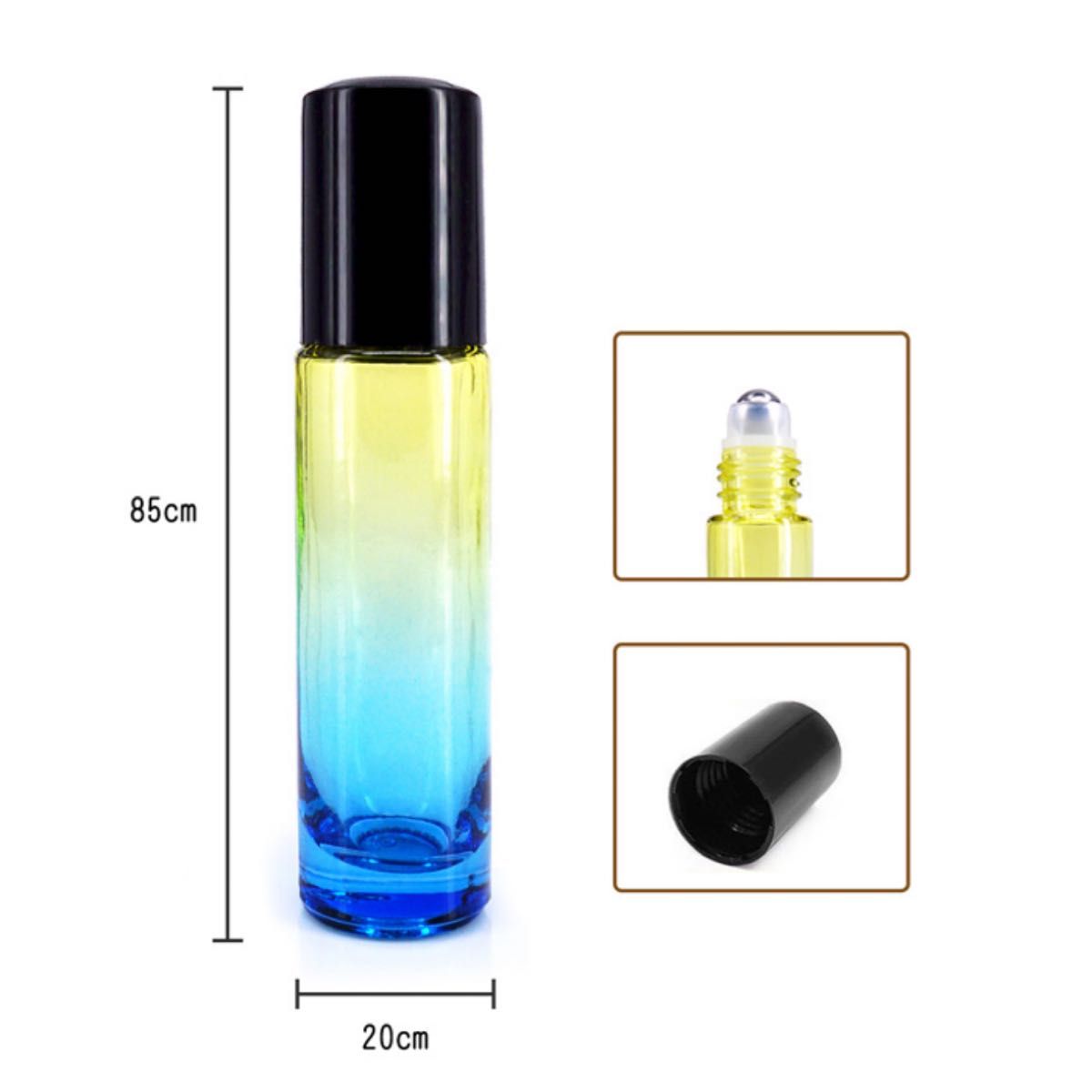 ロールオンボトル ガラス容器 10ml  E's Aroma 遮光5本セット