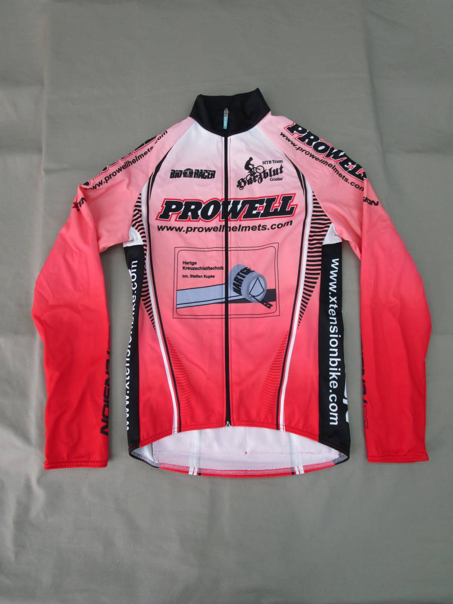 W.23I5 CIJ * postage 410 jpy fixed amount * cycling jacket reverse side nappy PROWELL BIORACER XS corresponding red group USED *