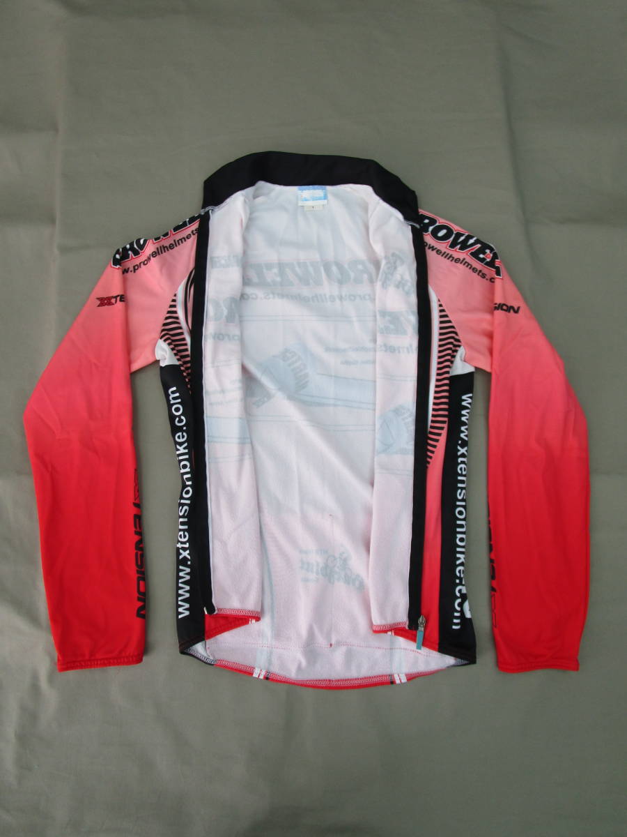 W.23I5 CIJ * postage 410 jpy fixed amount * cycling jacket reverse side nappy PROWELL BIORACER XS corresponding red group USED *