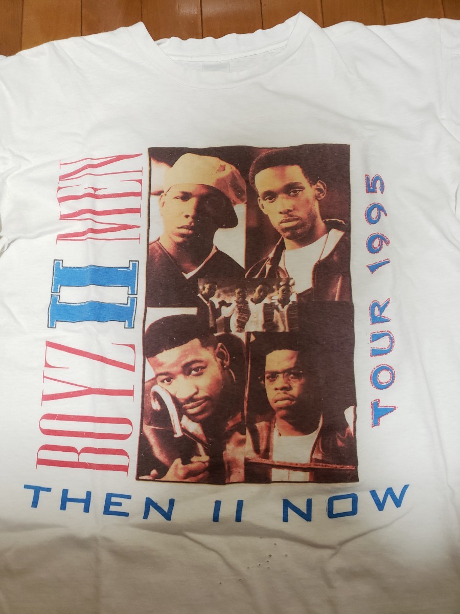 90sヴィンテージミュージックTシャツ 古着 BOYZ Ⅱ MEN XL 白の画像2