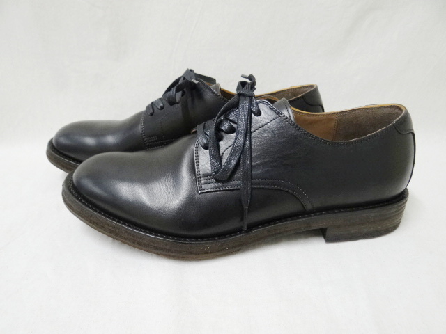 MOTO Moto новый товар не использовался #1648 PLAIN TOE OXFORD SHOES 3 размер BLACKkau кожа 