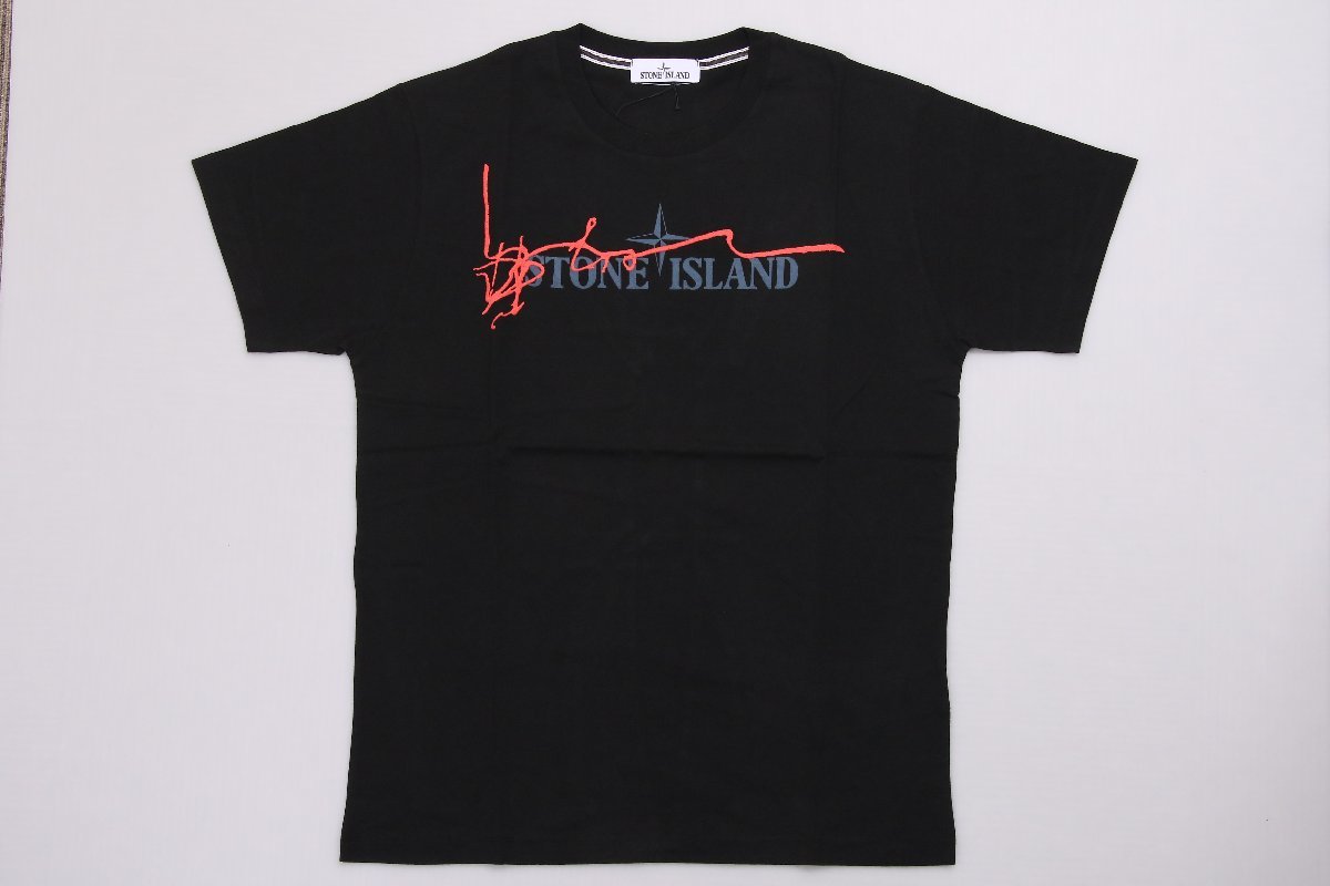 2022年新作 ブラック Tシャツ ISLAND ストーンアイランドSTONE メンズ