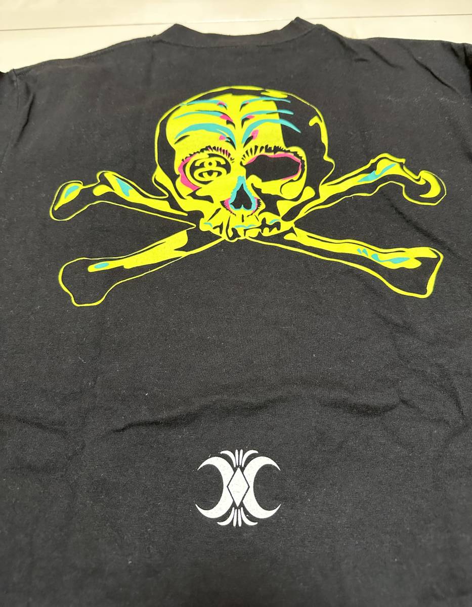 STUSSY × NEXUS7 コラボ DAY OF SKULL Tee 黒×黄 Mサイズ STUSSY × NEXUS7 コラボ DAY OF SKULL Tee 黒×黄 Mサイズ