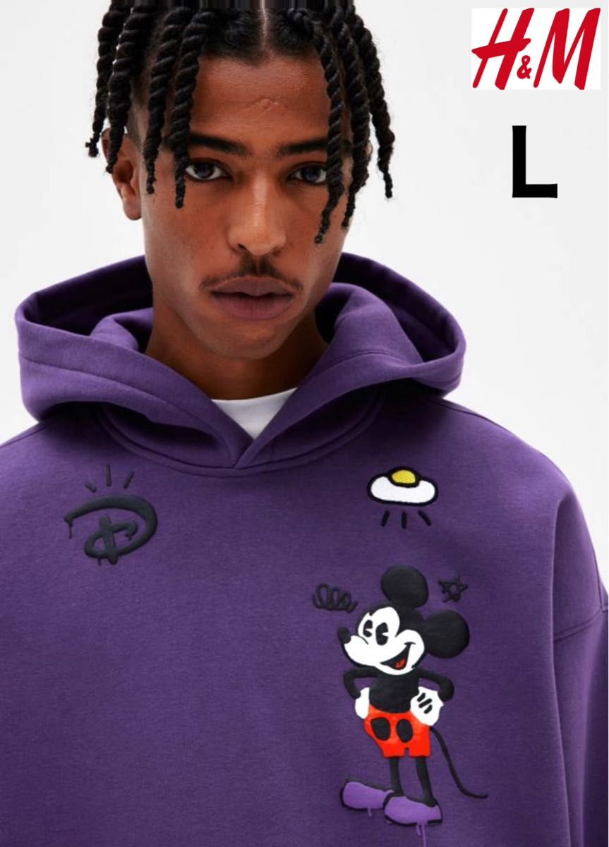 新品 H&M × ディズニー 100周年記念 コラボ パーカー ミッキー L 新品 H&M × ディズニー 100周年記念 コラボ パーカー ミッキー L