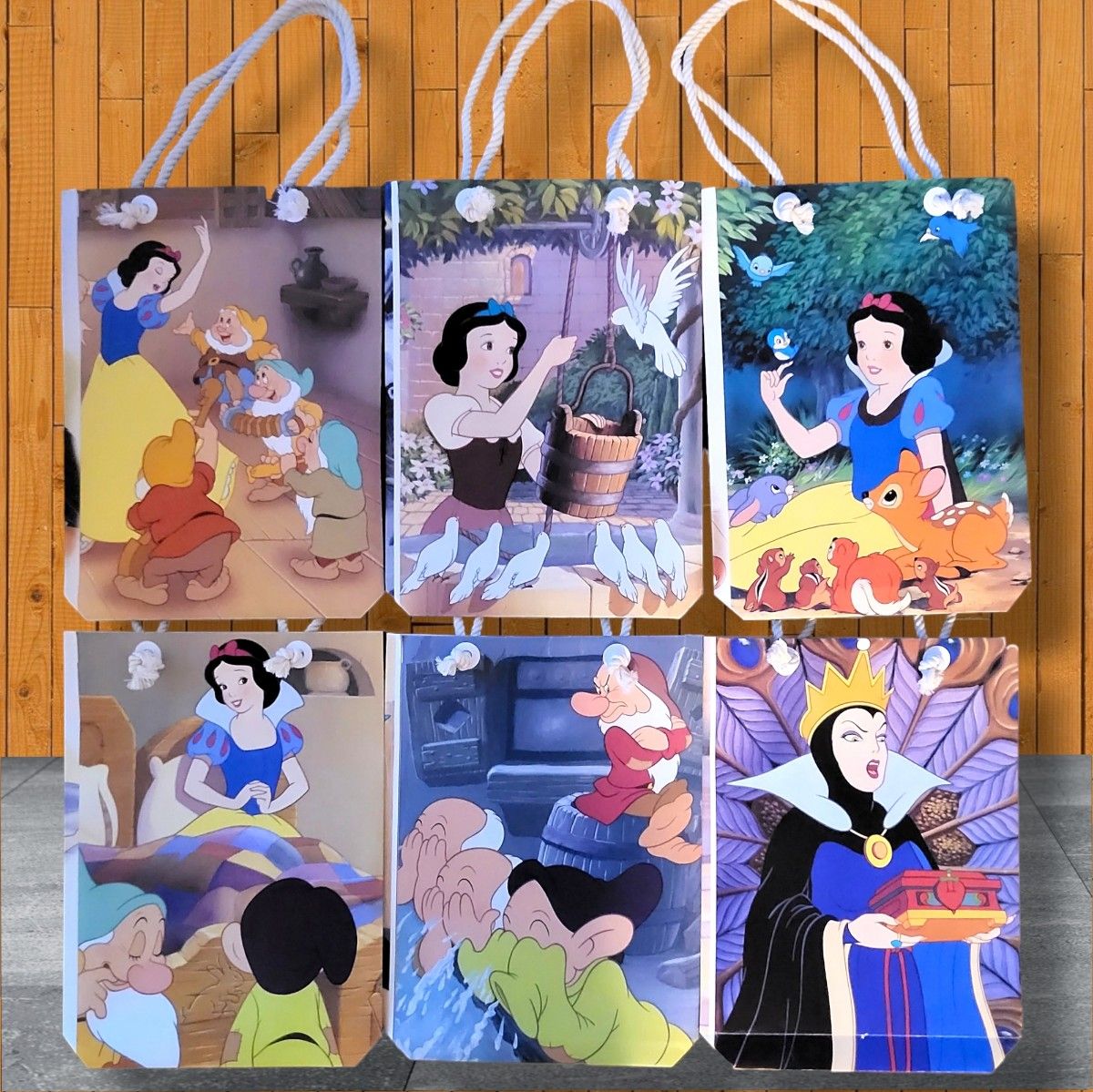 Disney 白雪姫　ハンドメイド紙袋6点セット