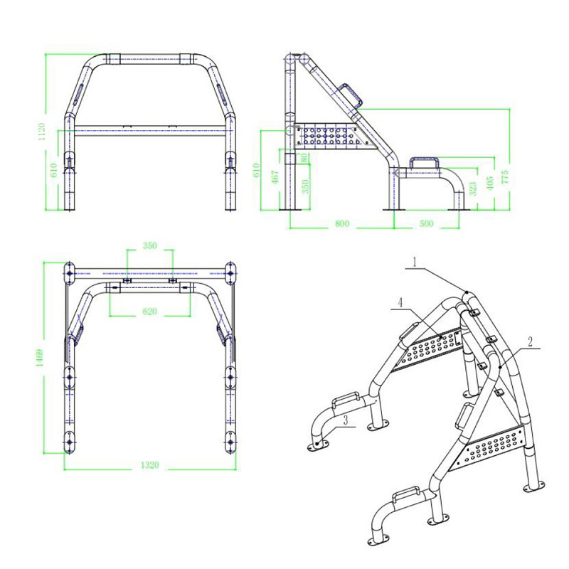  roll bar light truck light truck all-purpose BAJACROSS Baja Cross hard rock bar standard roof car 