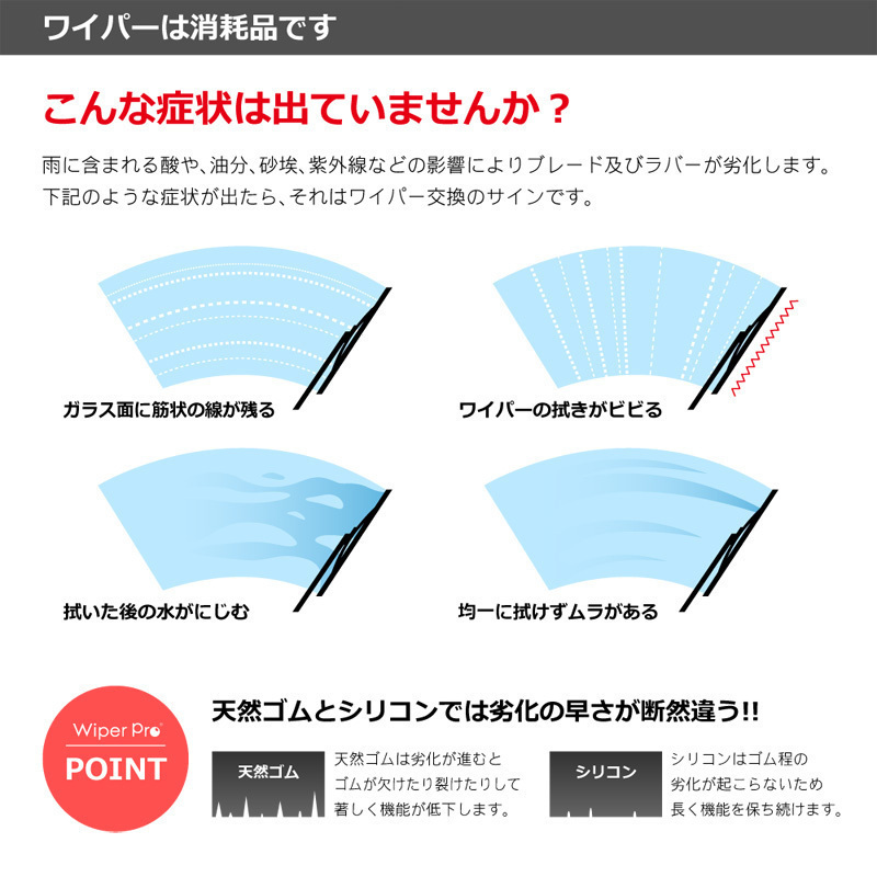 純正エアロタイプ ワイパー タントエグゼ H21.12～H26 L455S/465S 1台分/2本SET送料無料GC5535_画像6