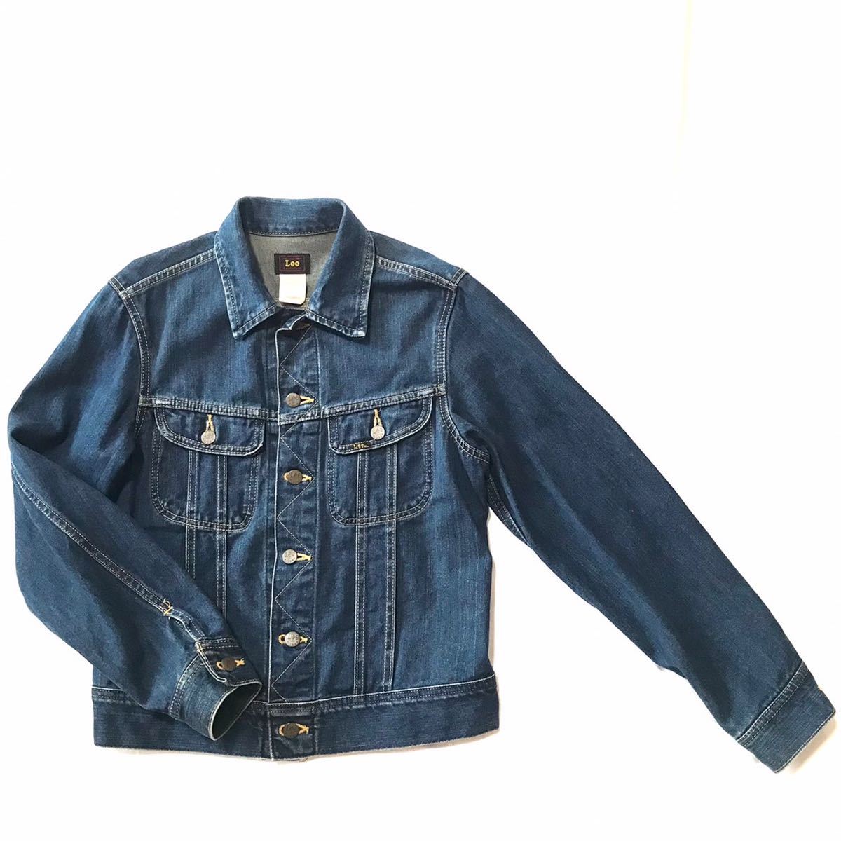 90s 漢の1着 濃紺 Lee リー 101J M Gジャン 0411 ビンテージ 38 メンズ M トラッカージャケット デニムジャケット赤タグ 日本製