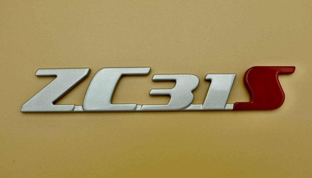  Suzuki Swift Sports ZC31S Handmade Emblem original handmade emblem Ver.2 ( silver metallic + red )