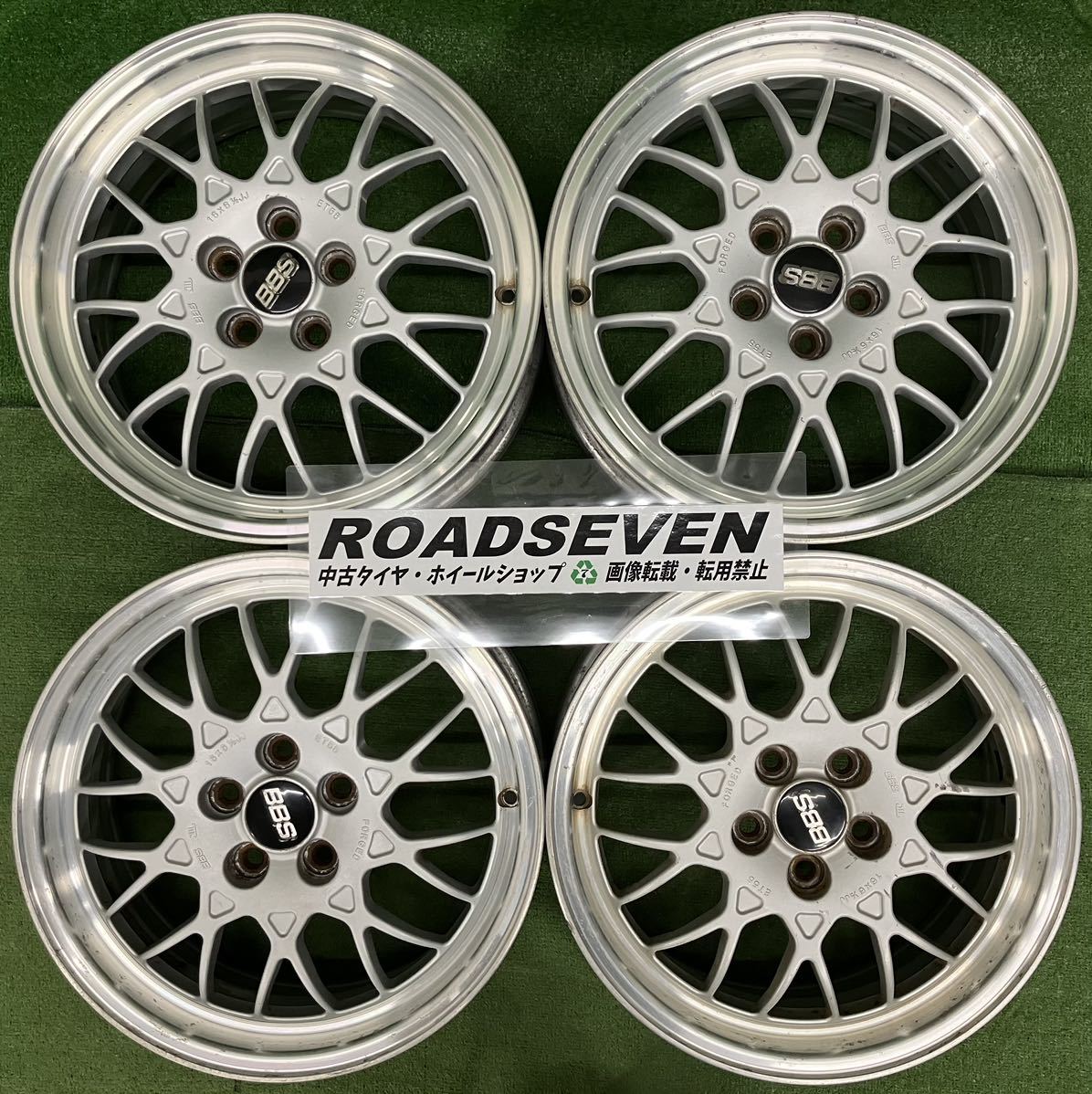 ★BBS SUBARU スバル純正オプション 16インチ 5穴/5H★16×6.5J+55 PCD100 ハブ径:約56mm 4本Set 中古アルミホイール★送料無料_画像1