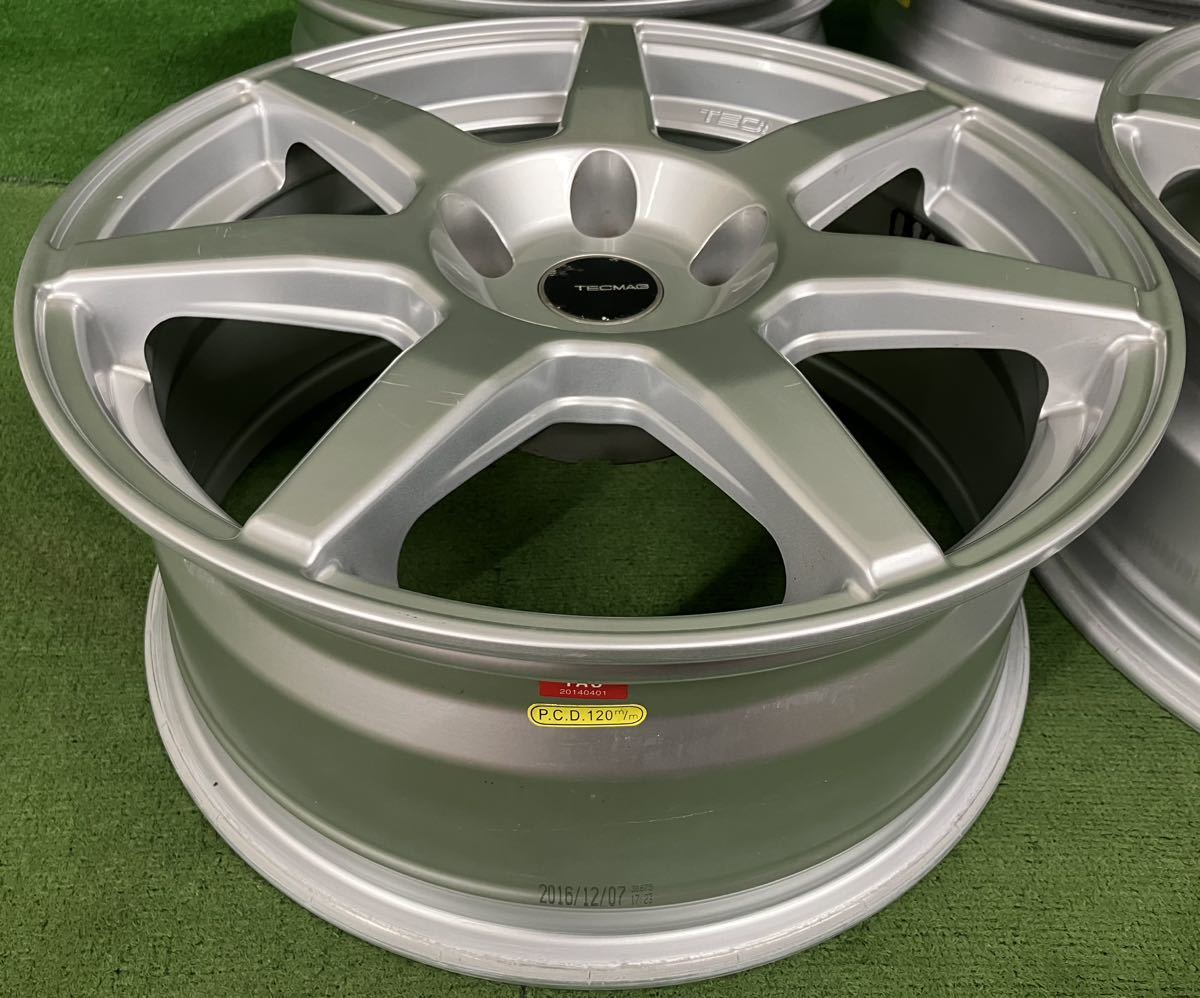 ★TECMAG Type 207R 17インチ 5穴/5H★17×7.5J+37 PCD120 ハブ径:約72.5mm 4本Set 中古アルミホイール★送料無料_画像5