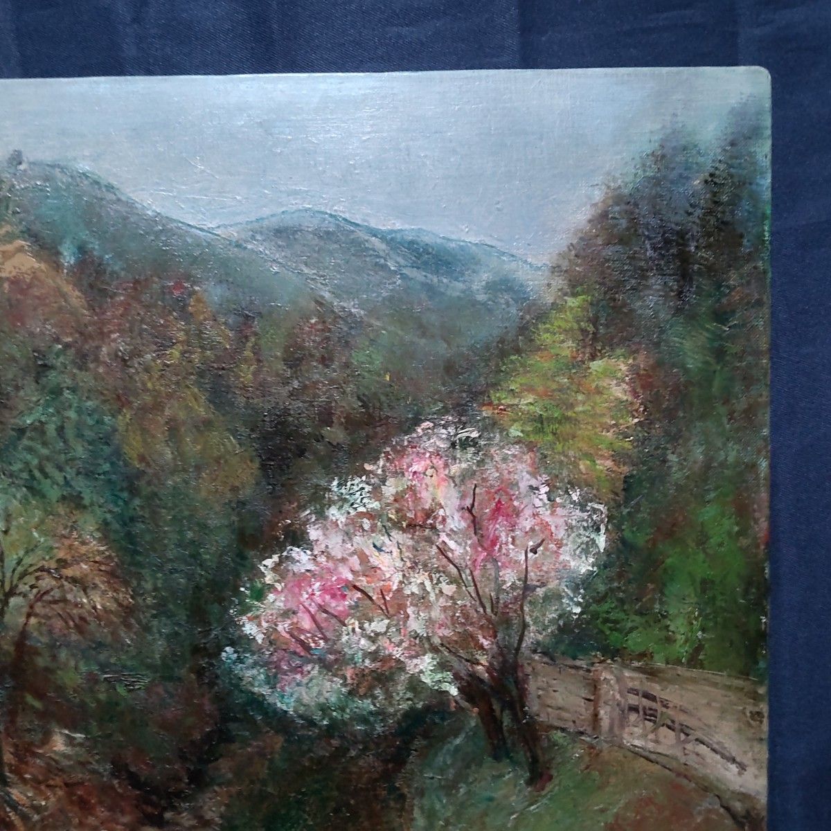 260 絵画 油彩 油絵 風景画 作者不明 額装 額縁付き-