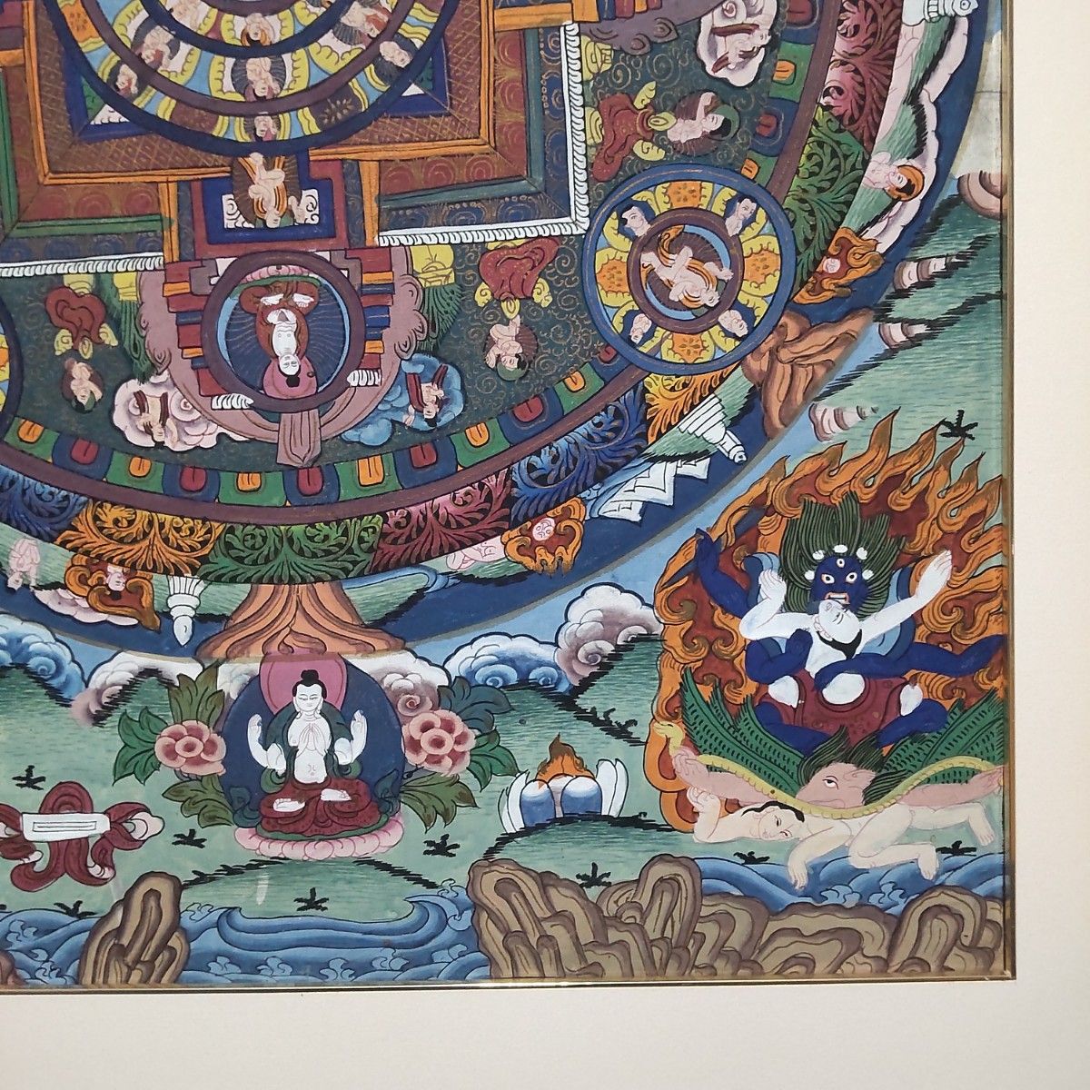 287 絵画 油彩 油絵 風景画 作者不明 室生寺 額装 額縁付き-