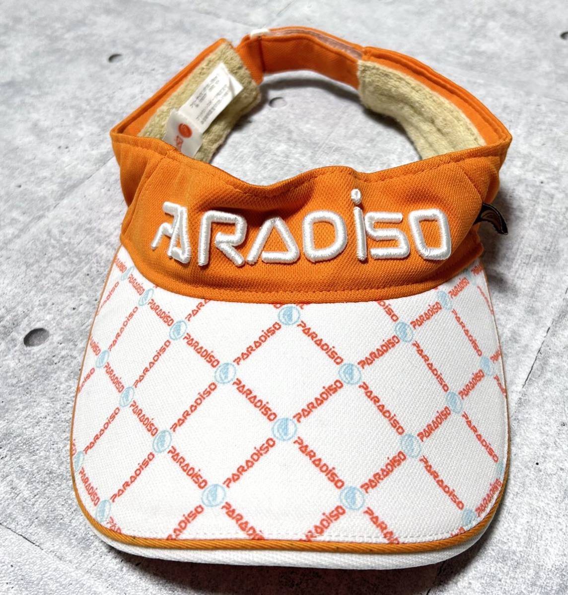 パラディーゾ サンバイザー 帽子 ゴルフ 立体ロゴ 3D 裏パイル素材　　PARADISO ブリヂストン 早2806_画像2
