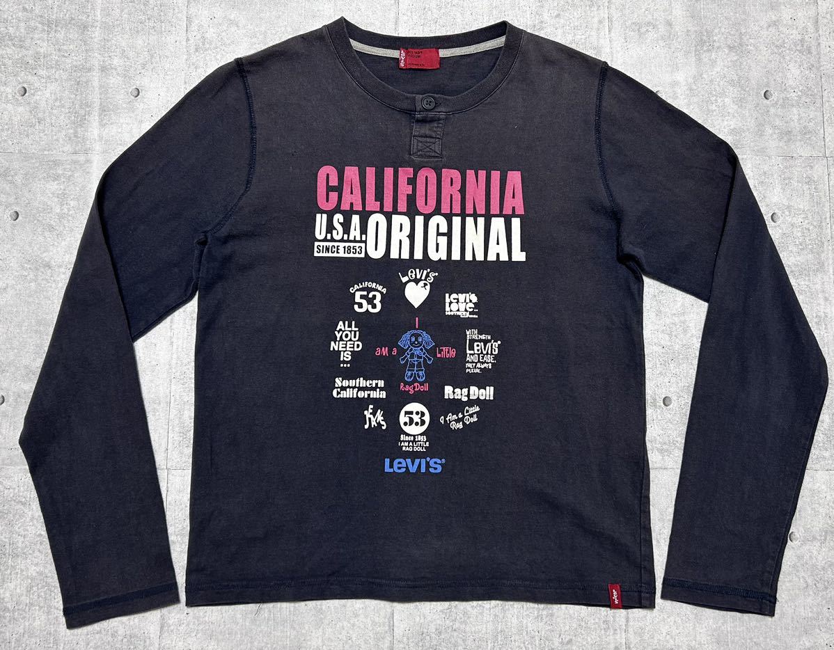 リーバイス レッドタブ ヘンリーネック カットソー 長袖 Tシャツ ロンT　　カリフォルニア USA Levis RED TAB 早2851_画像1