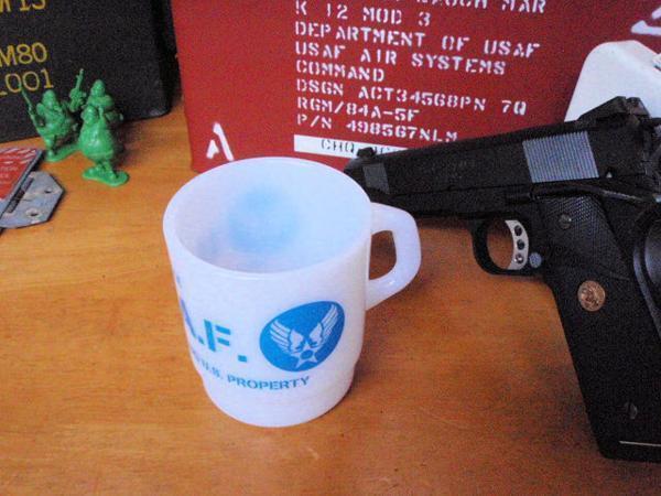 USAF America Air Force emblem start  King mug / place san. Setagaya base DAYTONA. garage small articles ./ rice Air Force mug 