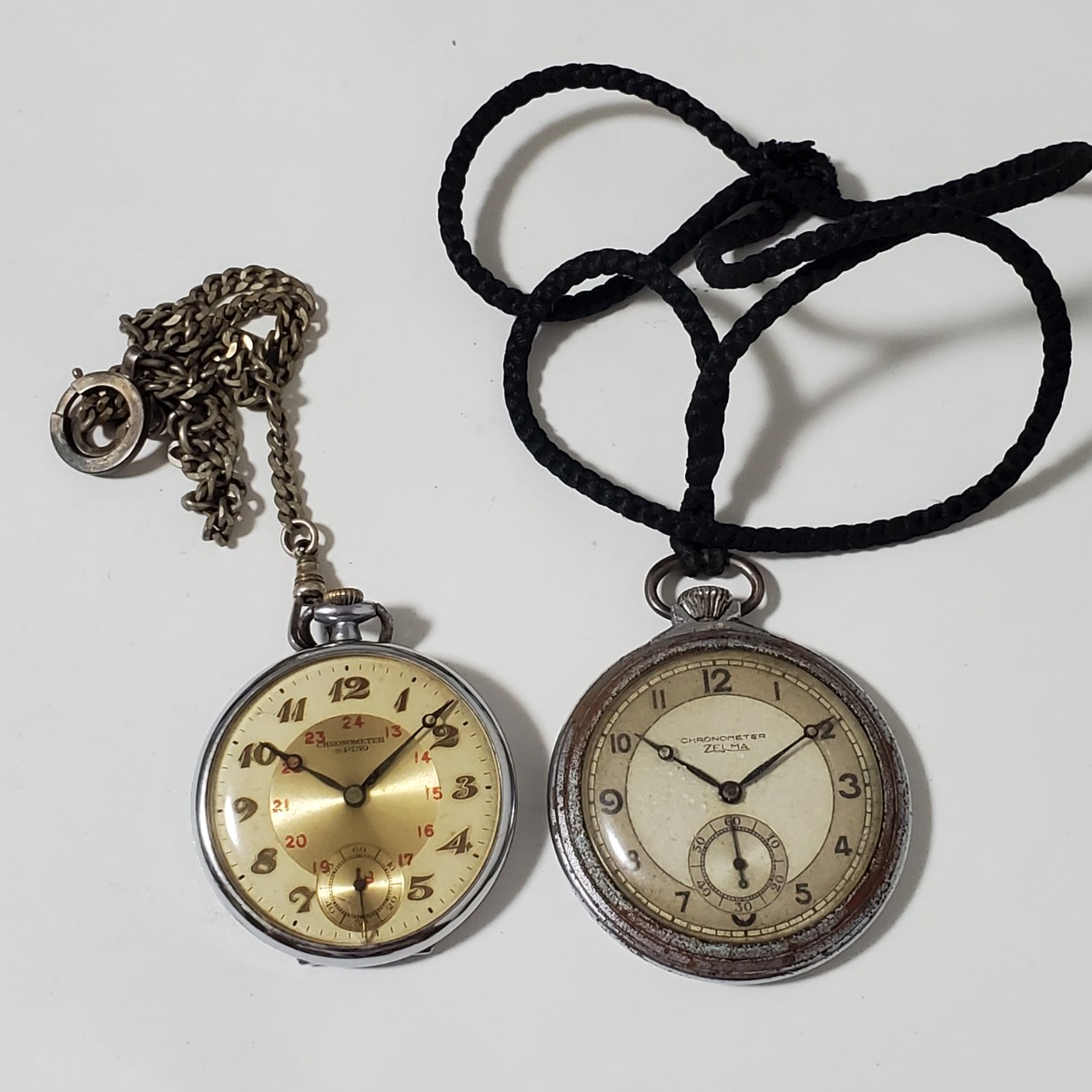 1円~懐中時計セット 2個まとめ売り 手巻き ヴィンテージ CHRONOMETER