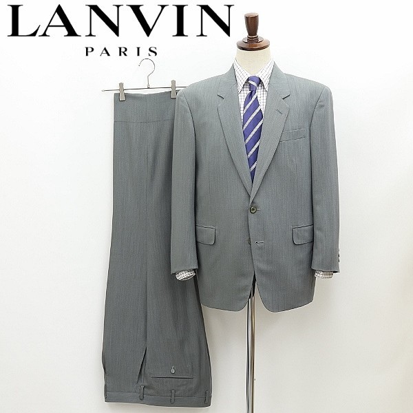 ◆LANVIN PARIS ランバン 2釦 シングル スーツ セットアップ グレー