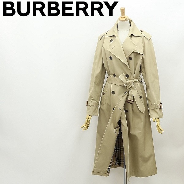 国内正規品◆BURBERRY LONDON バーバリー ロンドン 裏地ノバチェック柄 スプリング トレンチ ロング コート ベージュ 38_画像1