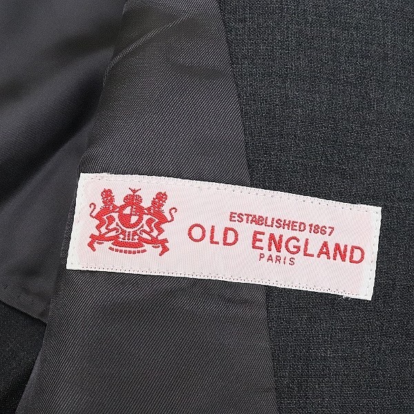 ◆OLD ENGLAND オールド イングランド 3釦 ジャケット＆スカート スーツ セットアップ チャコールグレー 38_画像5