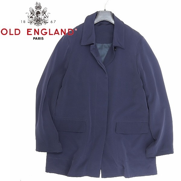 ◆OLD ENGLAND オールド イングランド オーバーシルエット ハーフ コート ジャケット 紺 ネイビー 38_画像1