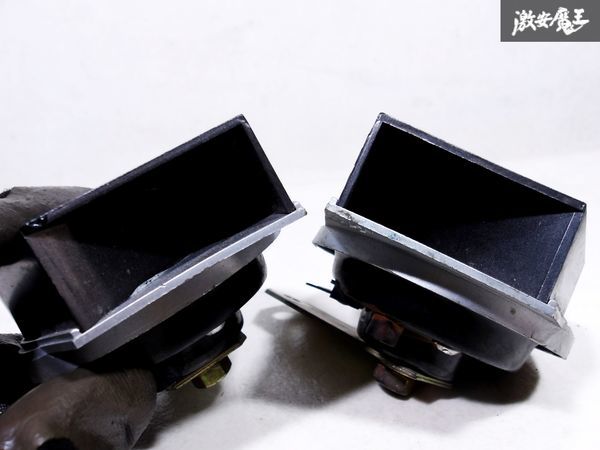 音出しOK！ HKT INDY dB CUSTOM2 HORN 汎用 メッキ ホーン クラクション 警報器 左右 棚L1B_画像6