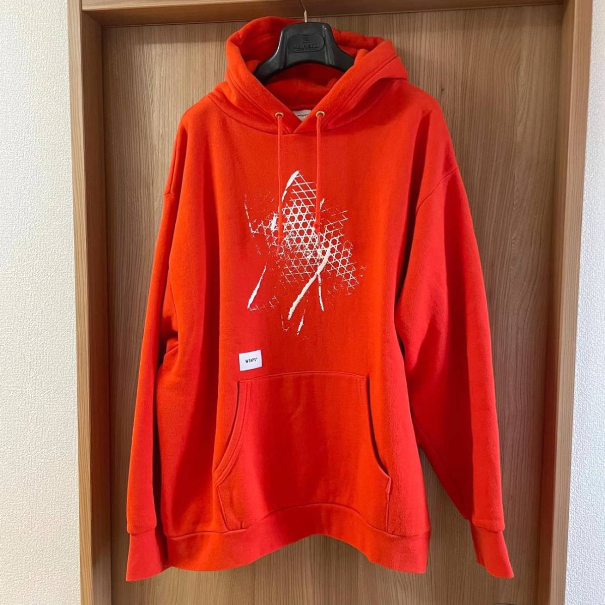 WTAPS VANS 20AW MOSH PIT スウェットパーカー 04 コラボ ダブルタップス ヴァンズ PULLOVER HOODIE クロスボーン メンズ オレンジ ロゴ_画像1