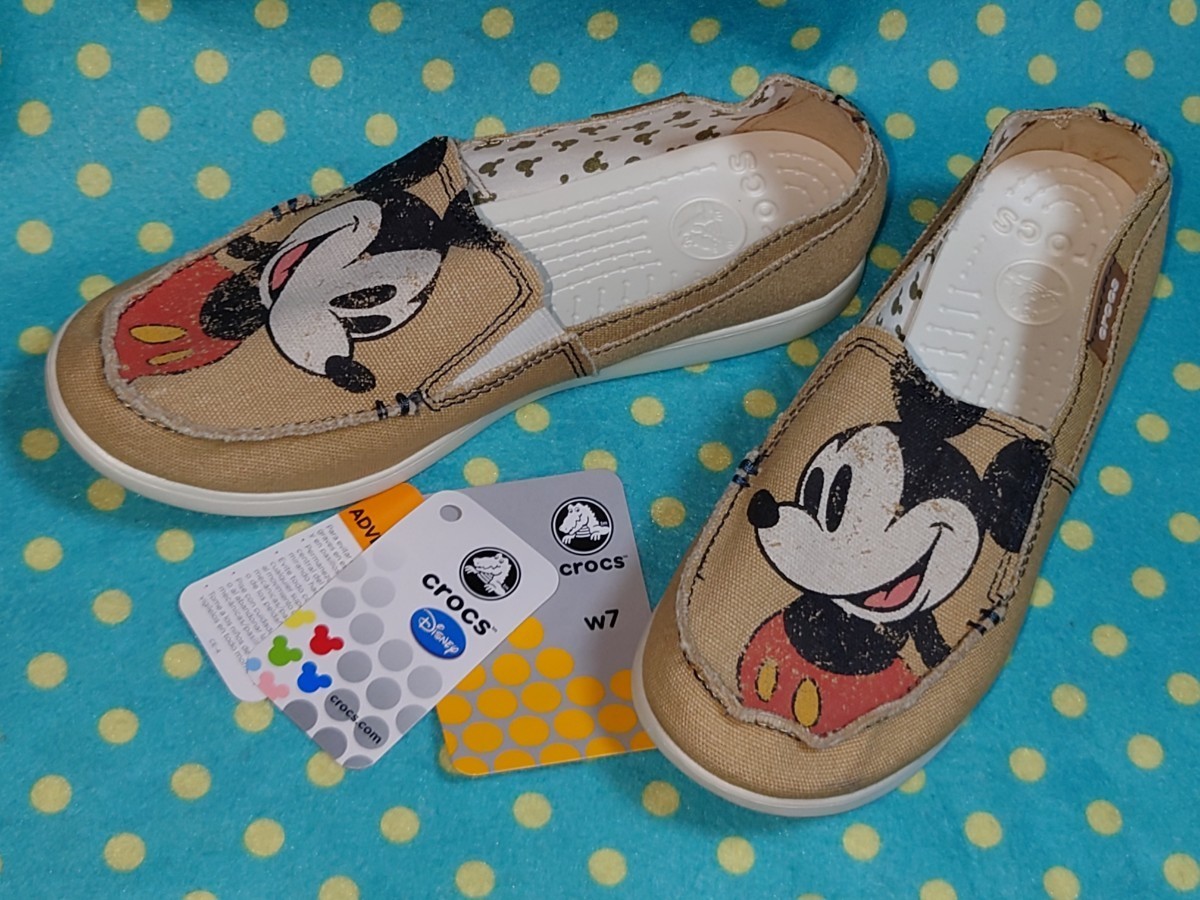 WDW購入クラシックミッキーのクロックス日本未発売ヴィンテージシューズタイプ タグつき未使用新品 レディース TDSディズニーTDL 送料無料_画像1