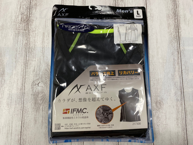 AXF アクセフ■10780円■【17.192-194】217300■黒■Lサイズ■タンクトップ■クルーネック バランス向上 リカバリー イフミック_画像4