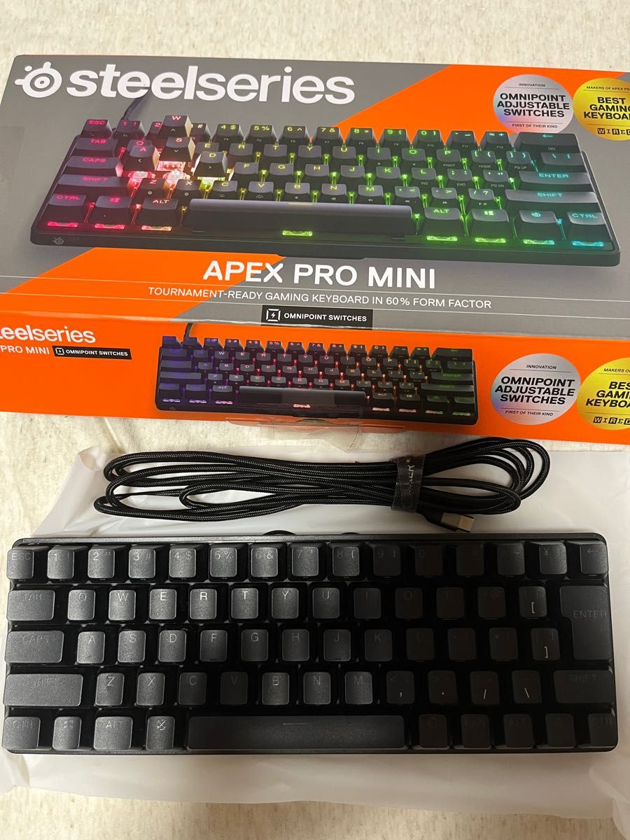 SteelSeries ゲーミングキーボード Apex Pro Mini JP 有線 日本語配列 ブラック