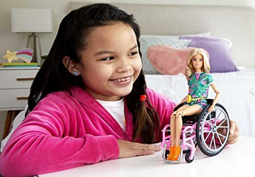  Barbie fashoni старт кукла no. 165. инвалидная коляска & длинный Blond волосы тропический детский комбинезон, orange обувь, лимон fa колено упаковка "надеты" 