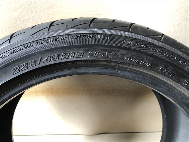 激安中古タイヤ　　225/45R18 95W ヨコハマ　ADVAN FLEVA 18/16年製　　4本_画像6