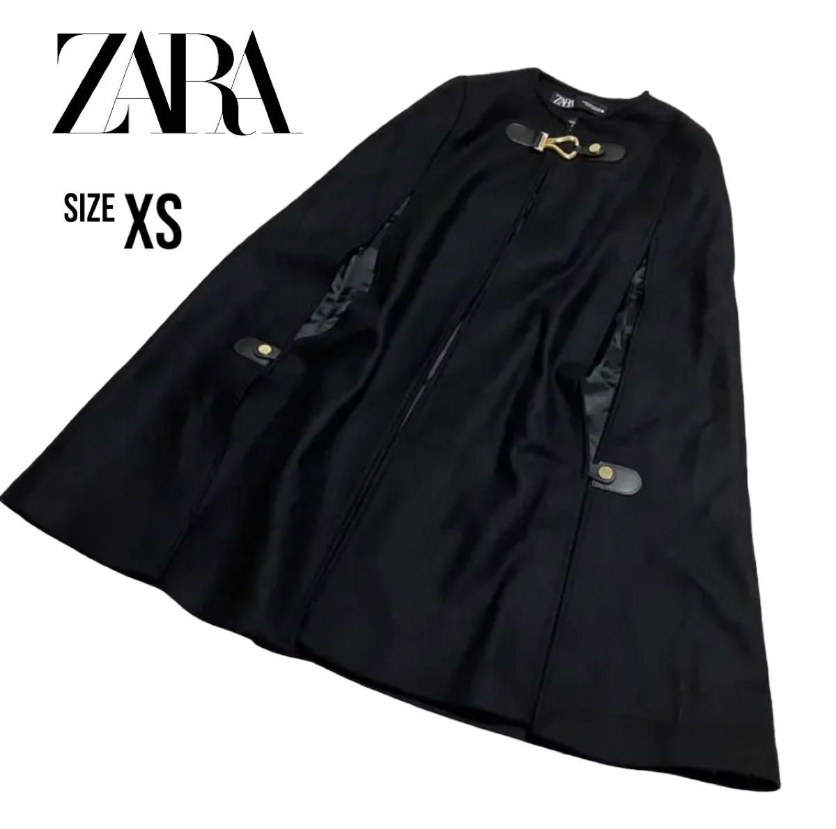 極美品 ZARA ザラ ポンチョ ケープコート MANTECO ウール XS｜Yahoo