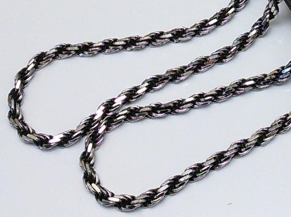 【あす楽対応】 ネックレス 太い メンズ xr860 のみ フレンチロープネックレス アクセサリー燻し加工 3.8mm 60cm チェーン フレンチロープ シルバー925 シルバー
