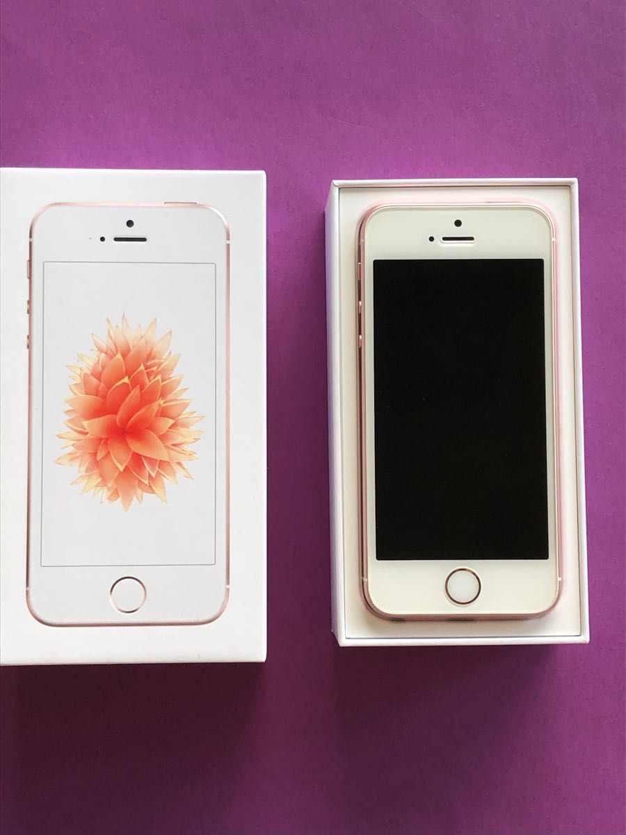 美品】iPhone SE Rose Gold 32 GB SIMフリー-