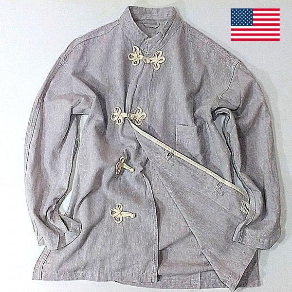 100%正規品 1936'sレプリカ U.S.army チャイニーズボタンシャツ Lsize