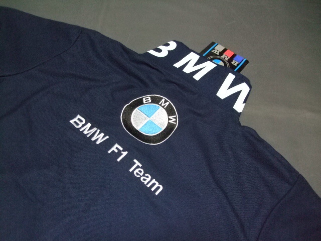 ★在庫一掃セールです★送料無料★必見★ＢＭＷ★F1★Team★M★Power★素敵～で★お洒落～で★綺麗～な★ポロシャツ★ネイビー★L★新品★