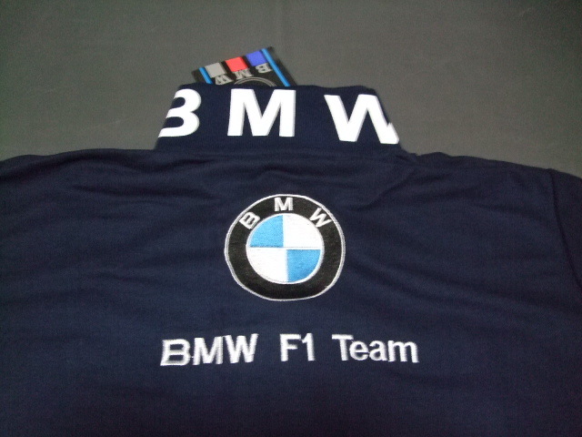 ★在庫一掃セールです★送料無料★必見★ＢＭＷ★F1★Team★M★Power★素敵～で★お洒落～で★綺麗～な★ポロシャツ★ネイビー★L★新品★