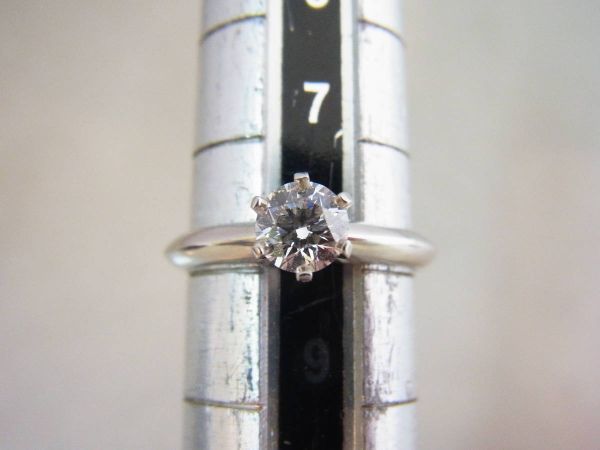 名作 TIFFANY&Co. H VVS2 0.44ct ダイヤモンドリング PT950